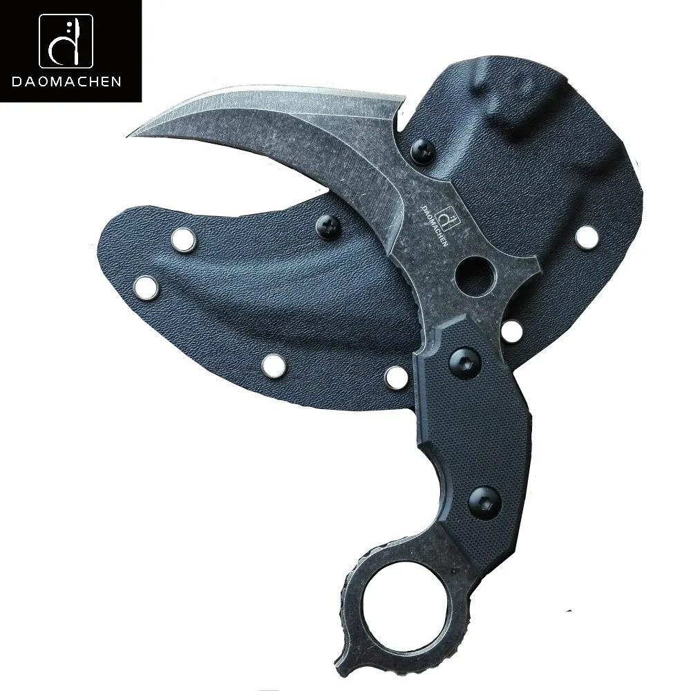 Online DAOMACHEN táctico al aire libre Karambit cuchillo Camping caza de la supervivencia de cuchillos Multi propósito herramientas D2 hoja cazador cuchillos