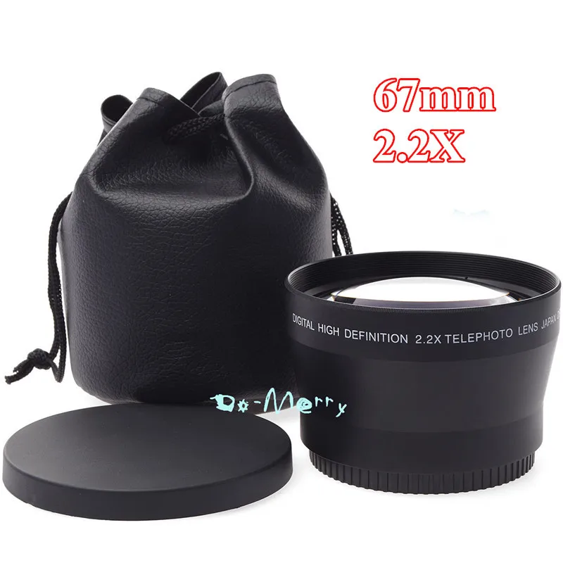 Универсальные Объективы для телефона 67 мм 2.2x Nikon Canon Sony D7100 D5000 D3200 D3100 D3000|lentes lens|lente