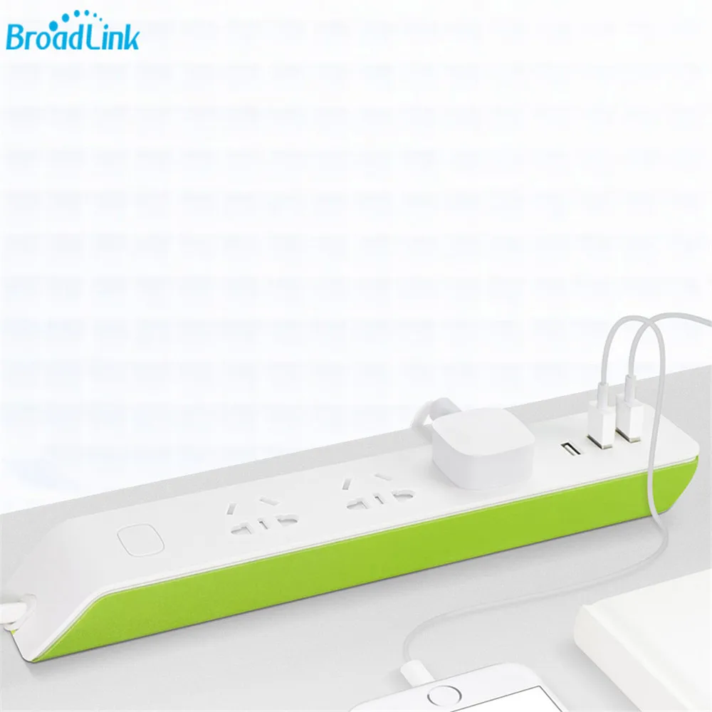 

Original BroadLink MP2 Smart Wifi Remote Control Plug Power Strip 3USB Ports 2.1A Fast Charging For Android IOS
