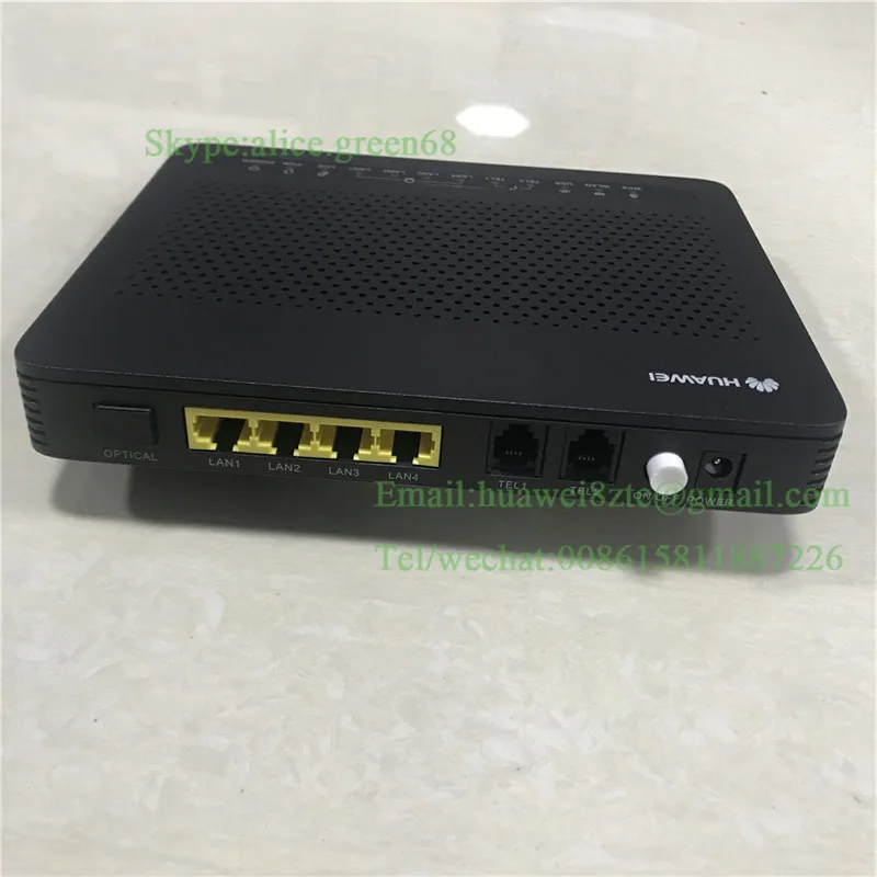 Квадратная английская версия Hua wei HG8245 GPON ONU с 4 ethernet и 2 голосовыми портами Внутренняя антенна Беспроводная 802.11cn