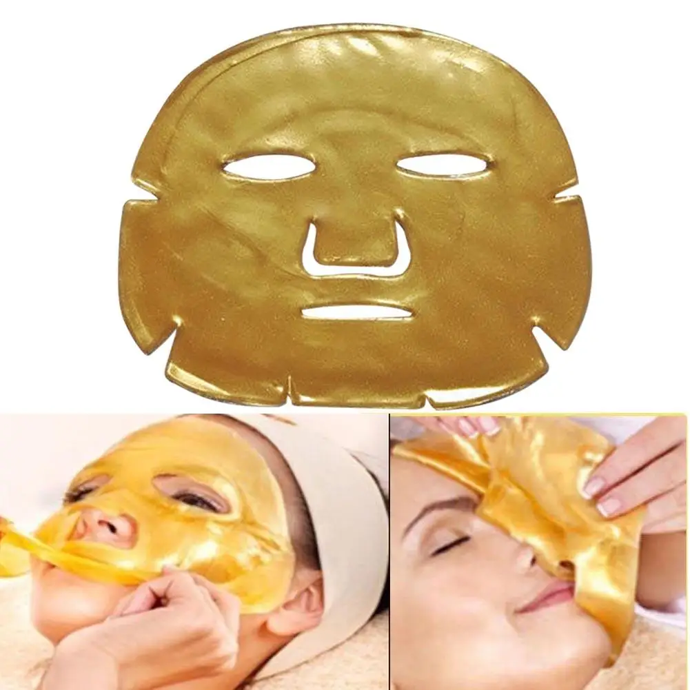 1PCS Gold Bio Collagen Facial Mask Face Mask Crystal Gold Powder
