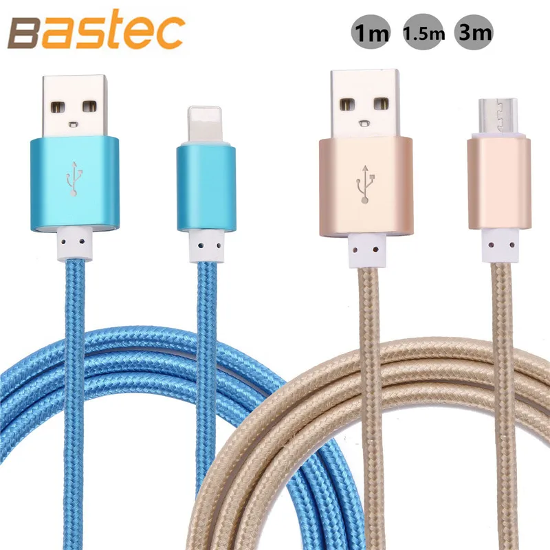 Micro USB Cable 2.1A 1M 1.5M Data Sync Cable Charge For iphone 6 6s Plus 5s ipadmini Samsung Galaxy S4 S3 HTC LG Sony Microusb