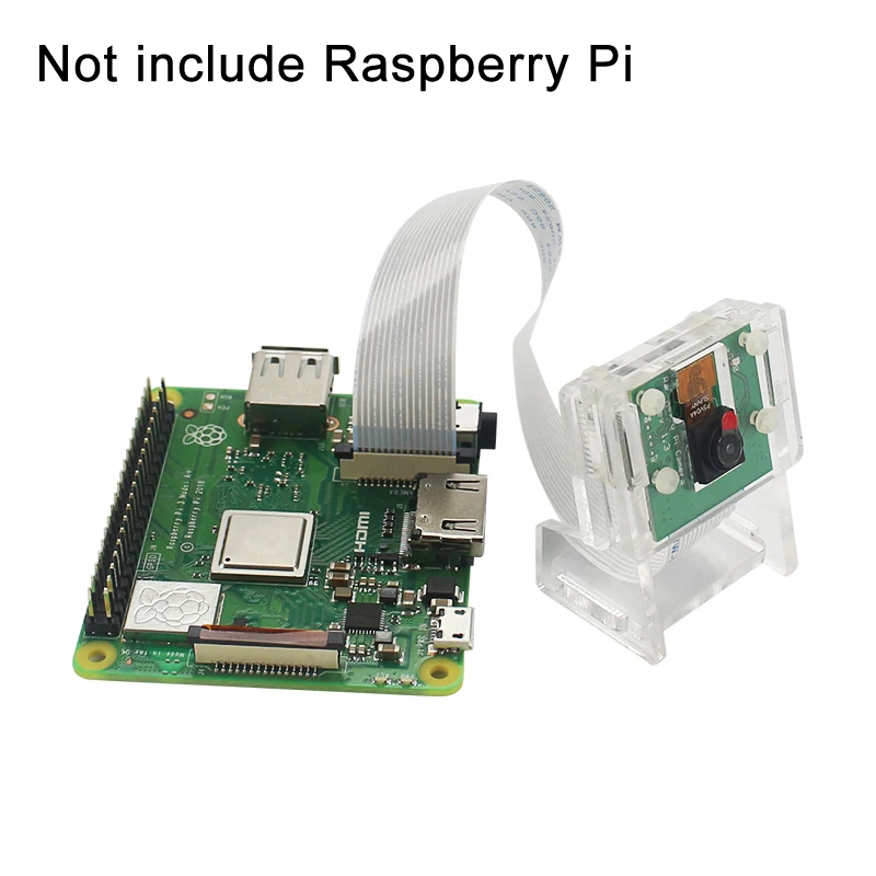 Модуль камеры Raspberry Pi 4 5 МП видеокамера 3 1080P 720P + акриловый держатель для / 3B Plus/