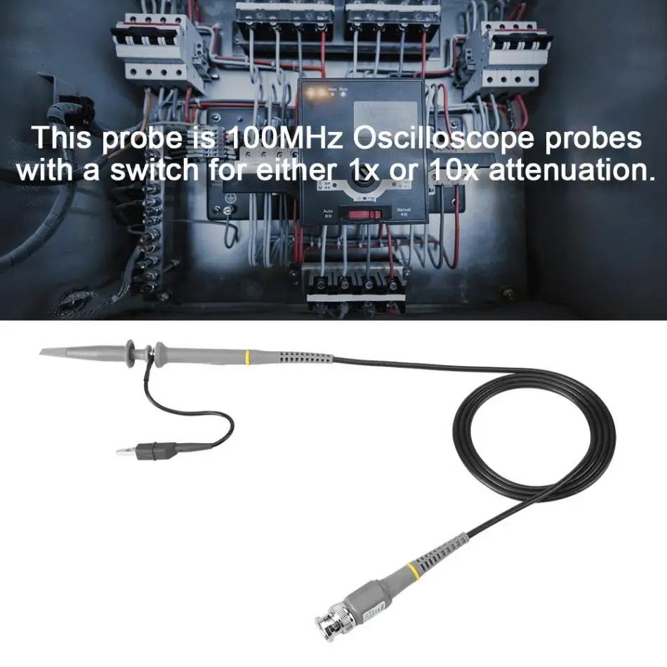 2 шт. P6100 напряжение осциллограф зонд комплект 100 МГц Область клип Тестовые провода зонда кабель провода ручка 1X/10X переключаемый