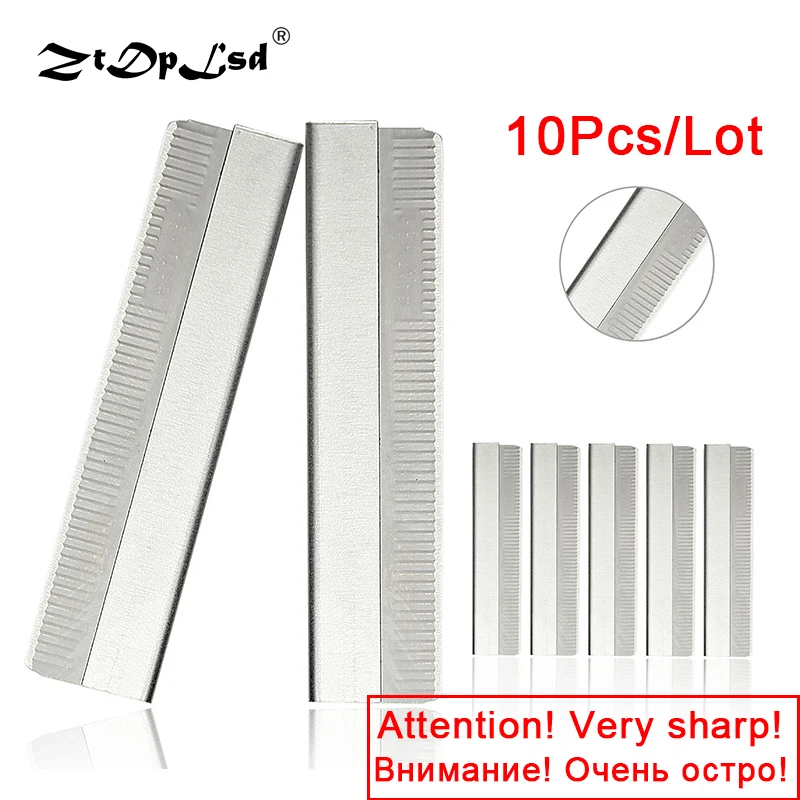 

ZtDpLsd 10Pcs/Lot Professional Eyebrow Trimmer Makeup Tools Stainless Steel Blade Scraping Hair Repair Knife Hand Shaping