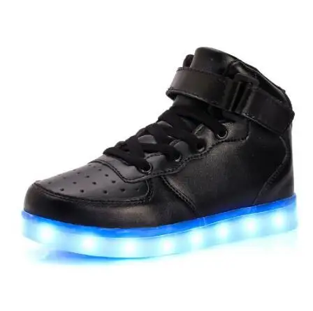 

Classic White Child Lighted Shoes For Girls Boys Colorful Glow Kids Sneakers Charge Luminous Teenage Shoes Chaussure Enfant LED