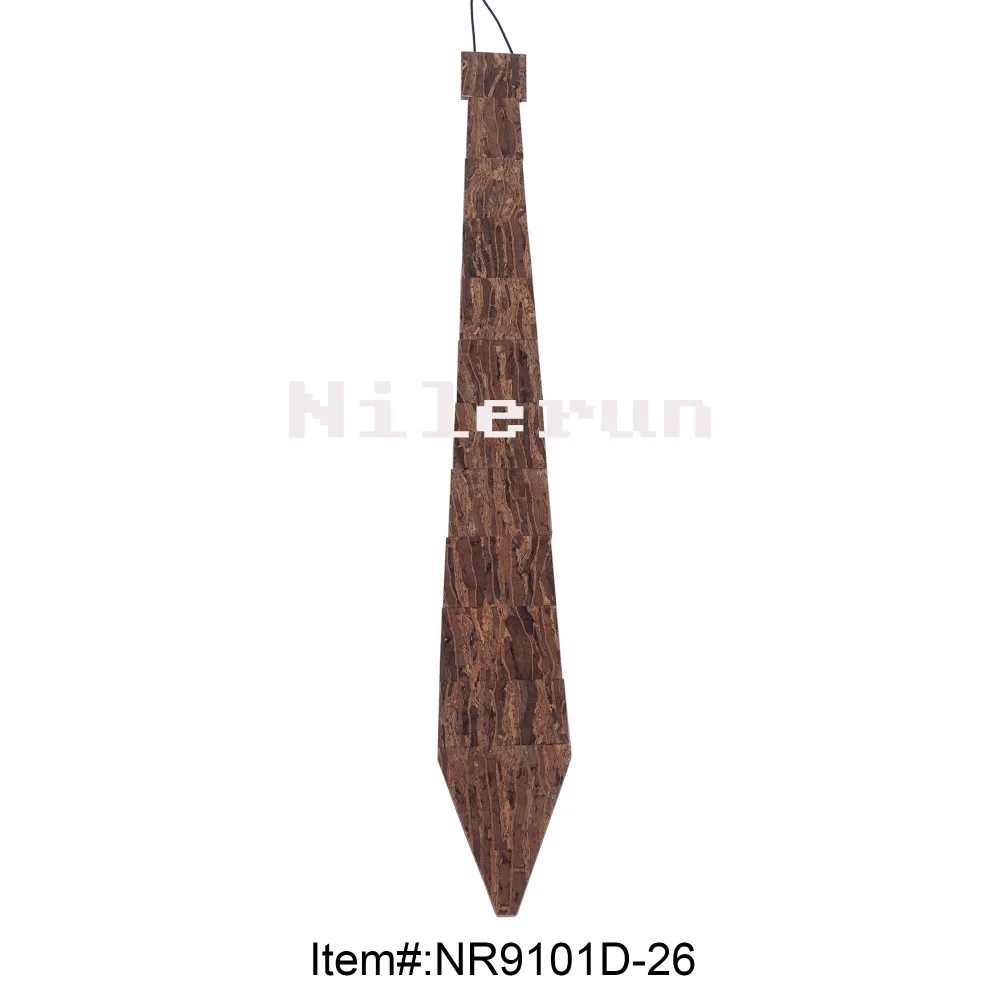 

new style bamboo soft cork wood neck tie