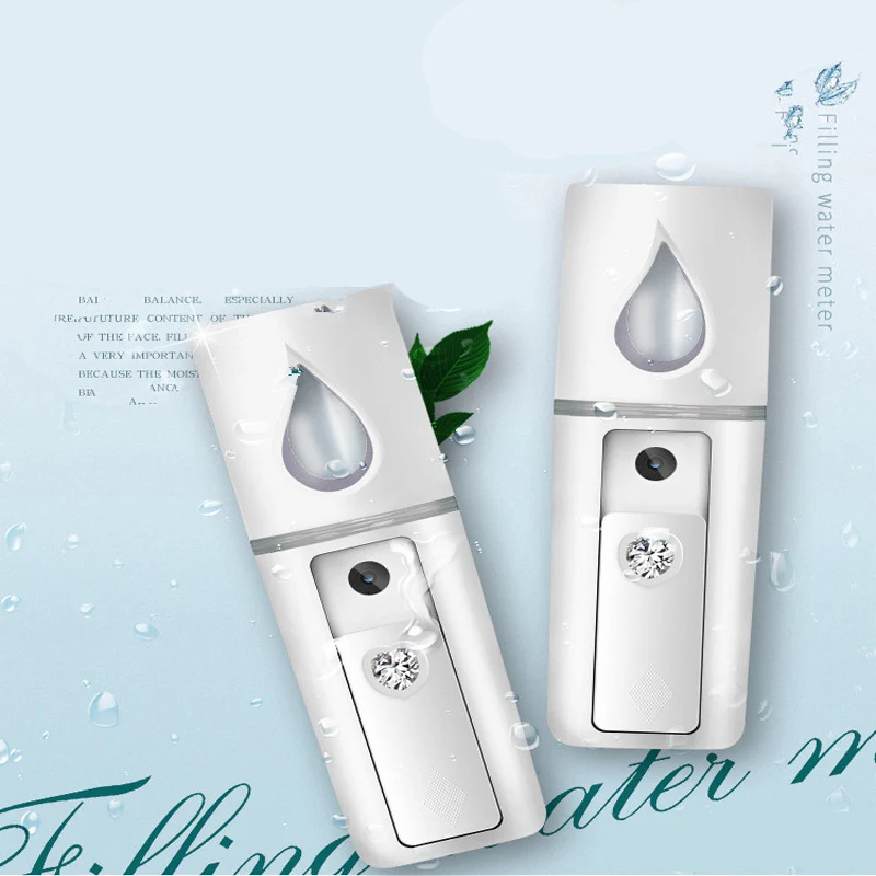 

Filterhualv portable USB Air Humidifier Charging Water Meter Hand-Held Nano-Steam Facial Mist maker Cold Spray difuser