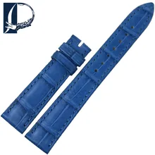 Pesno Watch Strap Blue Alligator Skin Leather Watch Band Beautiful Blue Women Watch Accessories 16mm