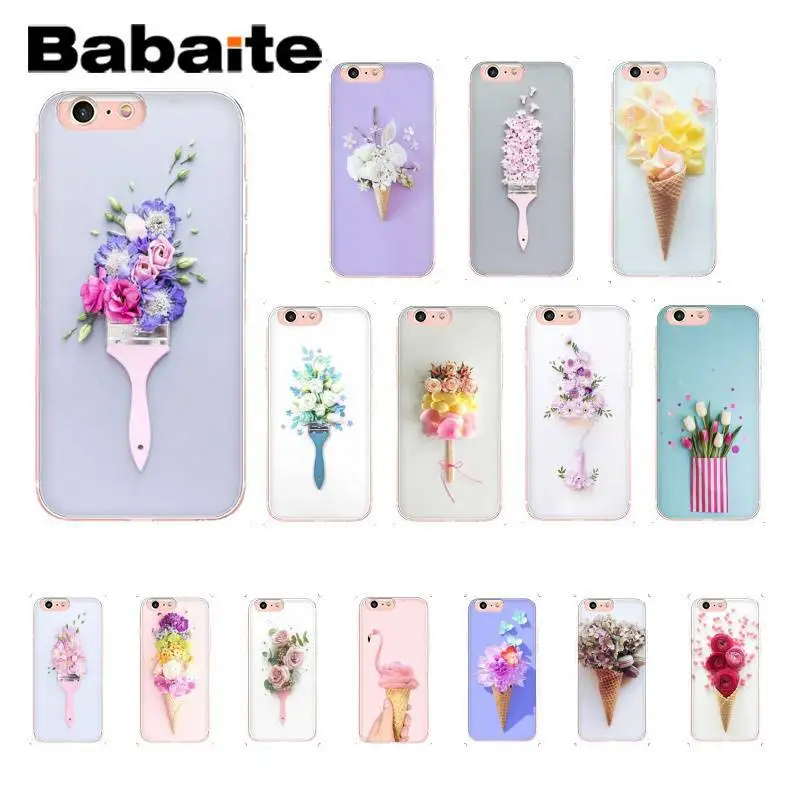 

Babaite Floral art Floral Ice Cream candy colors Case for iPhone 6S 6plus 7 7plus 8 8Plus X Xs MAX 5 5S XR 10 11 11pro 11promax