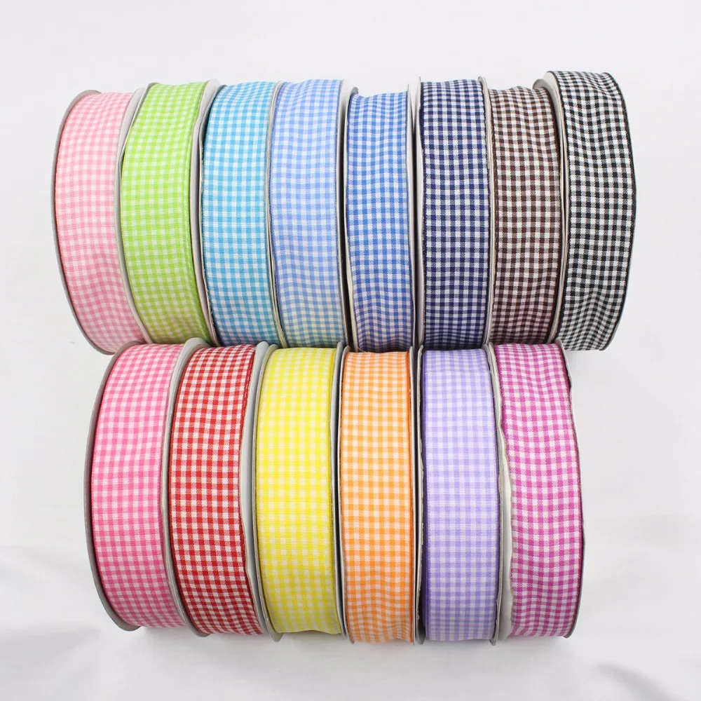 

GZ25MM , Cotton plaid ribbon 25mm , 10 yards , DIY handmade materials , Clothing accessories accessories headdress