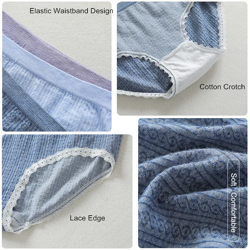 3 шт./партия удобные хлопковые трусики в японском стиле нижнее белье со средней
