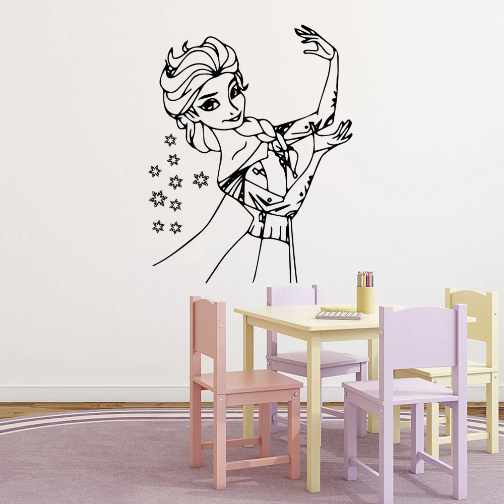 

Cartoon let it go Frozen Wall Sticker Wall Stickers Diy Wallpaper Living Room Children Room Nordic Style Home Decoration