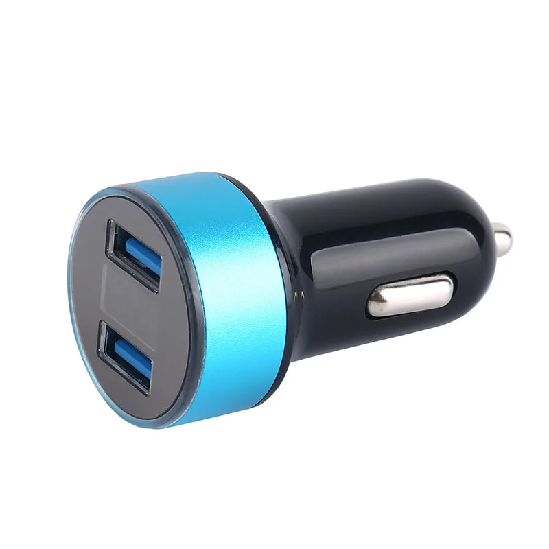 Thbelieve 3A Dual Car-Charger 2 USB Charging Port 5V 3A Quick Charge LED Voltage Display Mini Portable Auto Charger  (12)