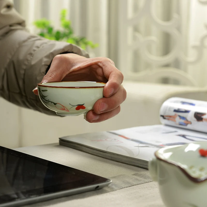 1 горшок чашка Gaiwan расписанный вручную фарфоровый чайник для чая гайвань чайный