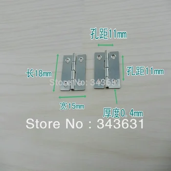 

100pcs High Quality Stainless Steel Mini 18*15*0.4mm 4 Hole Door Hinges