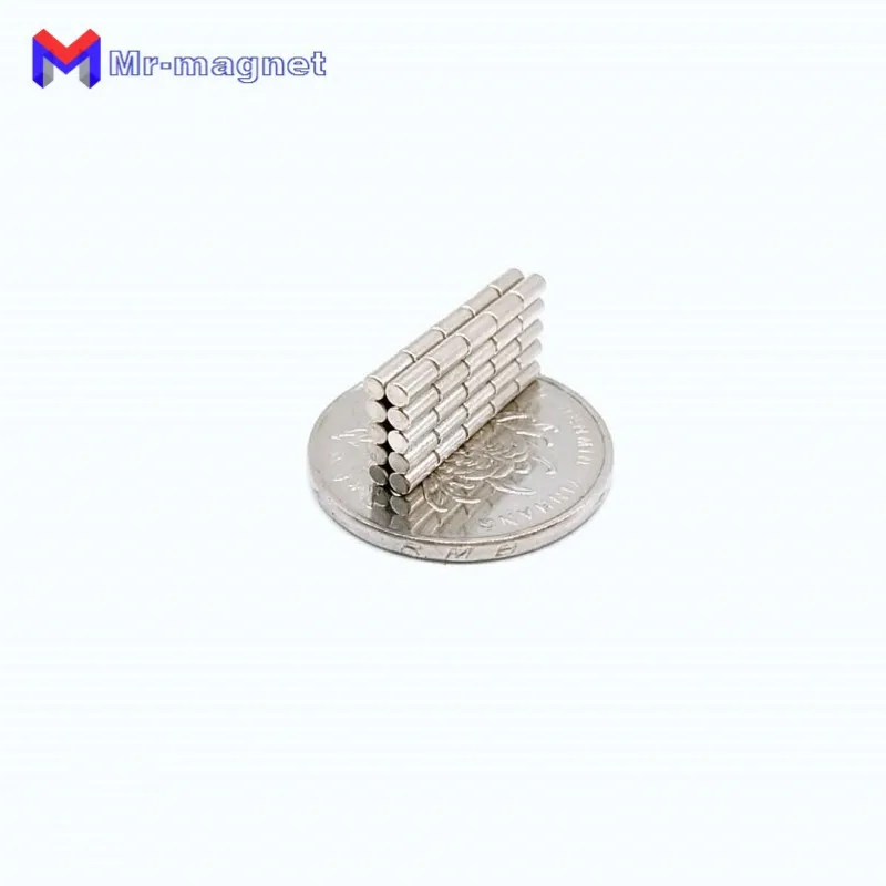 200 шт. неодимовый магнит 2x4 редкоземельный маленький сильный Круглый постоянный 2*4 мм холодильник Электромагнит NdFeB никель магнитный диск