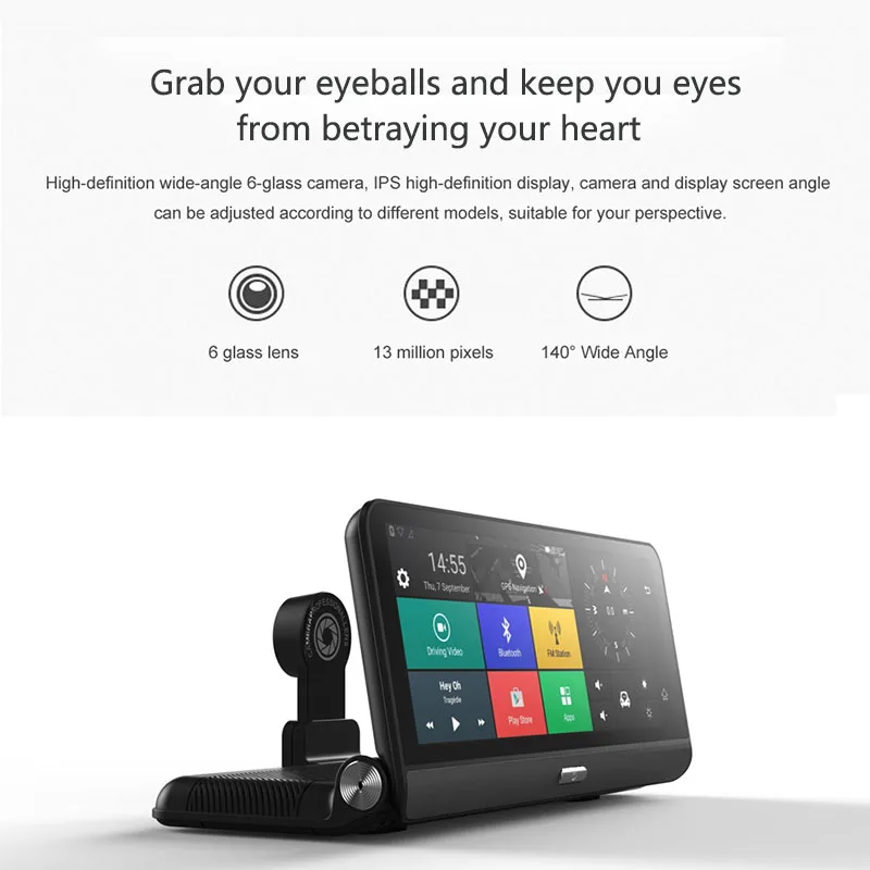 8 &quotips Автомобильный dvr 4G wifi видео регистратор заднего вида тире камера gps FHD 1080P