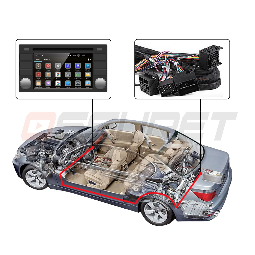 Perfect Ossuret 9 Inch 1024x600 IPS TouchScreen 1din Android 9.0 For BMW E39 E53 X5 Wifi 4G Bluetooth DVR RDS USB Sterring wheel control 4