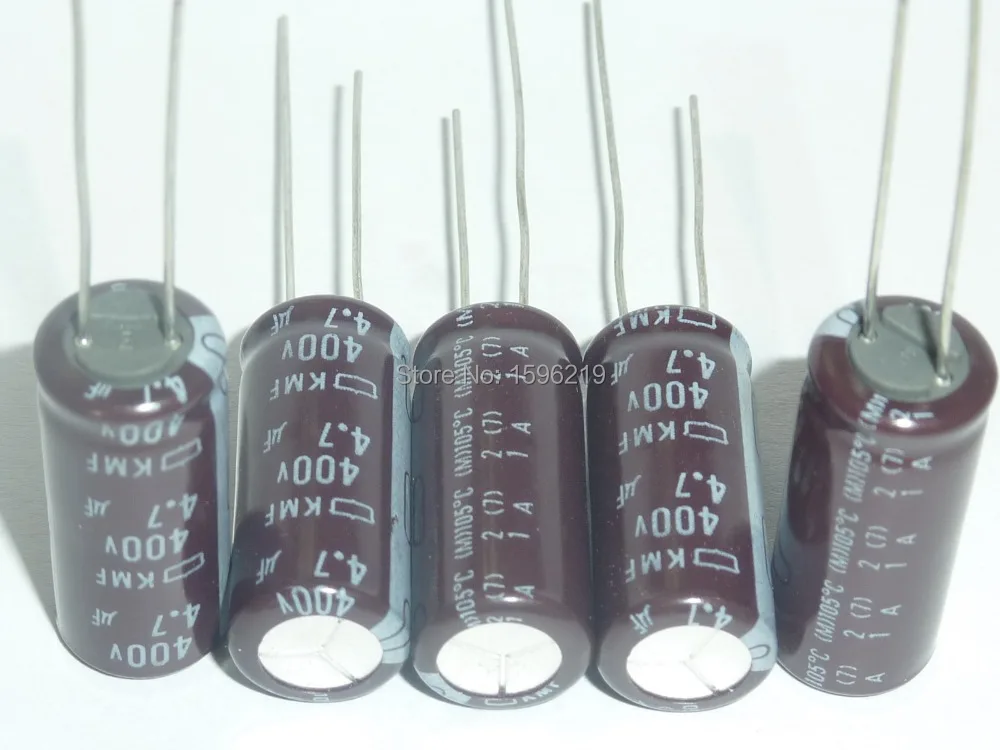 50 шт. 4 7 мкФ 400V NIPPON NCC KMF серии 10x25 мм Высокая пульсация тока 400V4.7uF алюминиевый