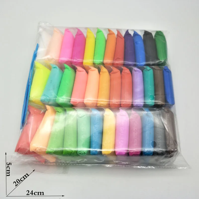 24/36 Colors With Tools Air Drying Super Light Plastic Clay Colorful Plasticine Polymer Educational Soft Modeling Clay Toy Gift