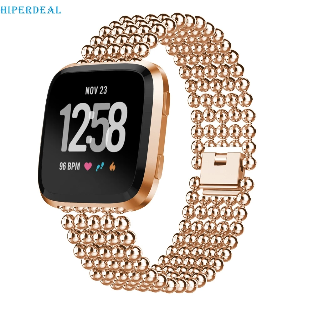 HIPERDEAL пять бусин круглые бусины сплав ремешок для наручных часов Fitbit Versa Замена