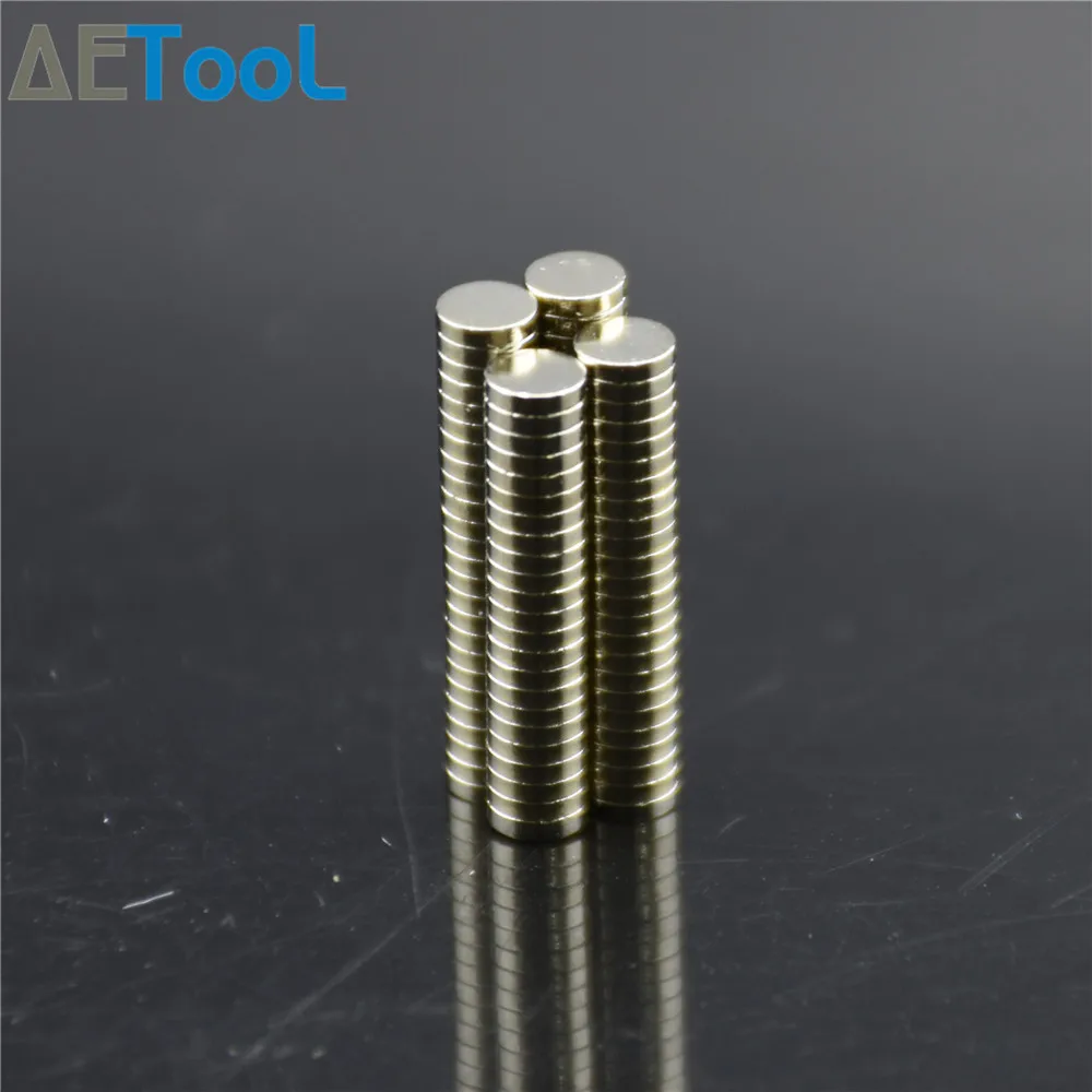 

AETool New 20/50/100 Pcs Bulk Small Round NdFeB Neodymium Disc Magnets Dia 5mm x 1mm N50 Super Powerful Strong Rare Earth Magnet