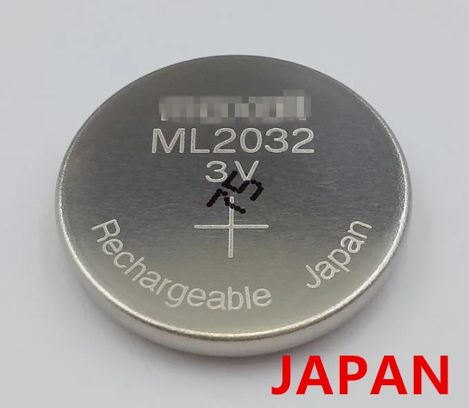 

Free shipping 10pcs/lot 3V Rechargeable ML 2032 ML2032 Coin Cell Button CMOS BIOS RTC Back Up Reserve Battery