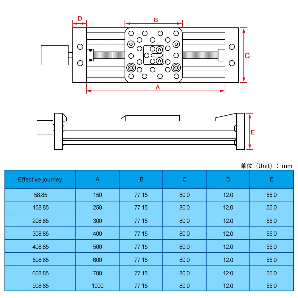 3d принтер Openbuilds Z axis свинцовый винт T8 Axis Diy c луч CNC раздвижной стол 150 мм 200 250