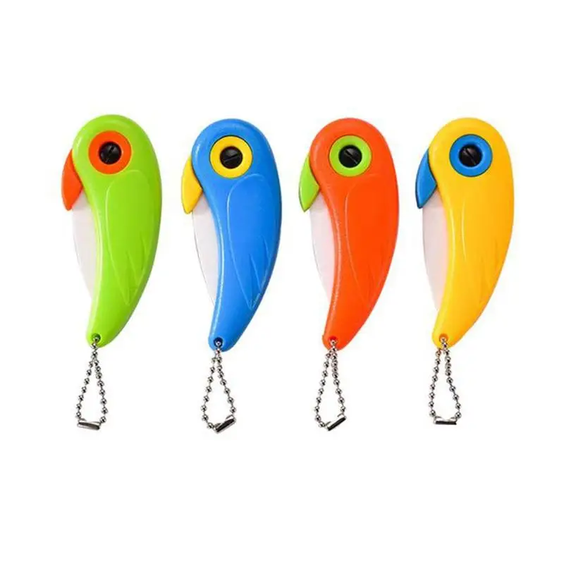 

Folding Blade Mini Vegetable Kitchen Cutter Peeler Pocket Knife Bird Picnic Lunch Cut Slice Fruit Cutlery Ceramic bag box