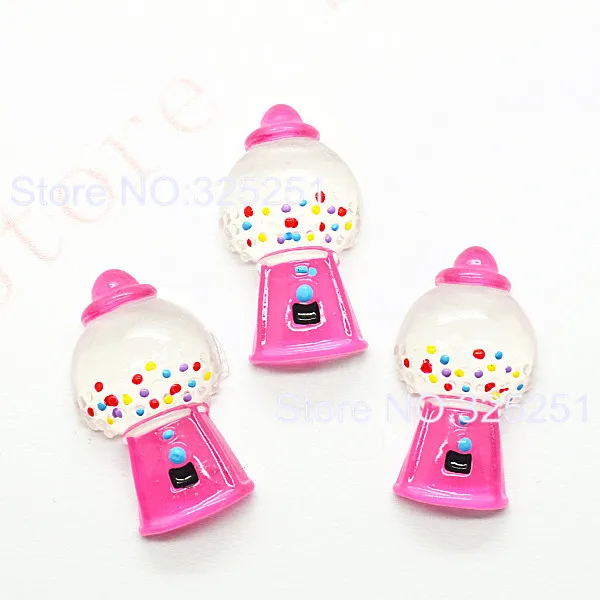 

Resin Pink Color Bubble Gum Machine FlatBack Cabochons,Daily Life Decoration,17*31mm