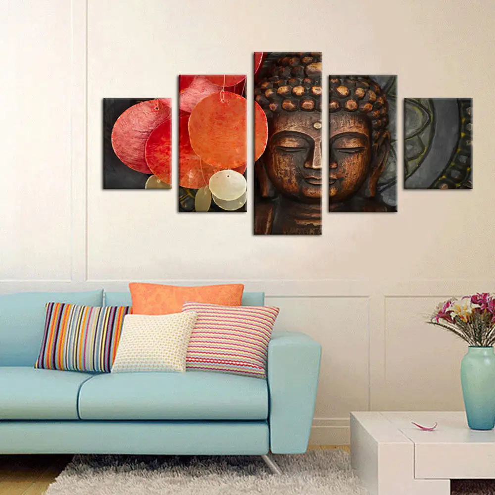 

Wulian Painting Large Art Prints Poster Art Buddha Statue Meditation Wall Art Canvas Painting Home Bedroom Decoration Frameless