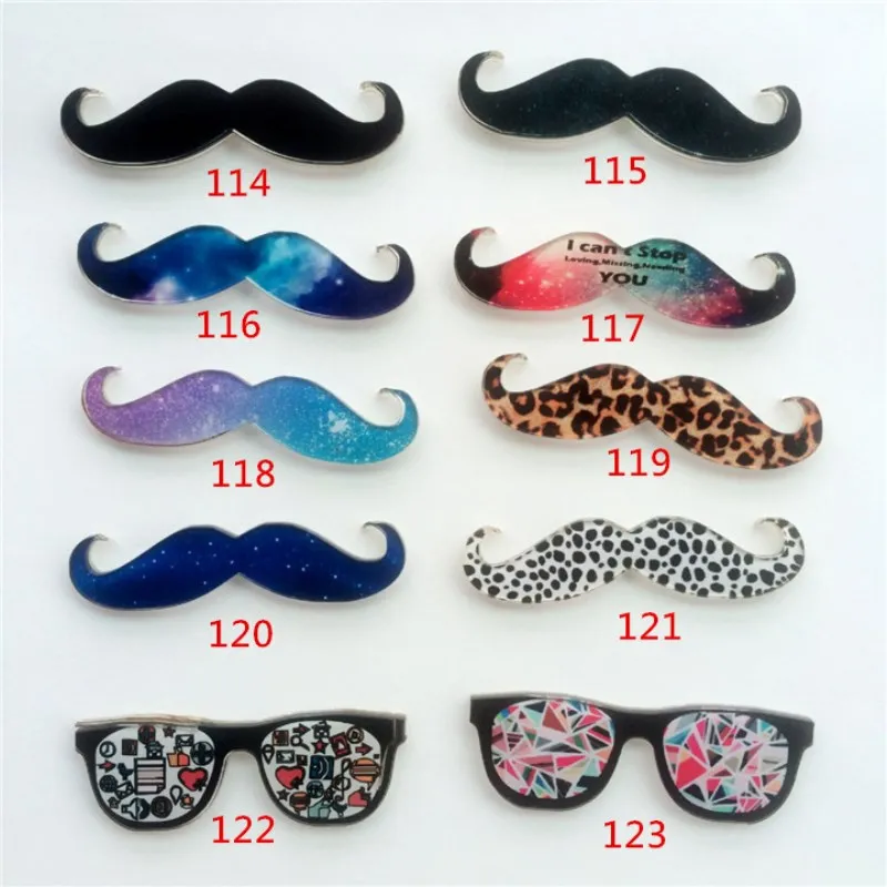 

10 PCS Cartoon Icons on The Backpack Acrylic Badges Beard Badges for Clothing Safe Icon Pin Brooch Decoration Badge