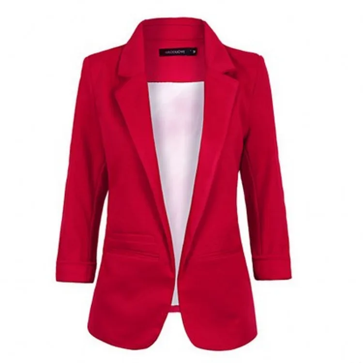 2019 Women White Blazer Notched Collar Slim Fit Office Jacket Elegant Blush Black Coat Chic Workwear Korean Style eDressU HX-1
