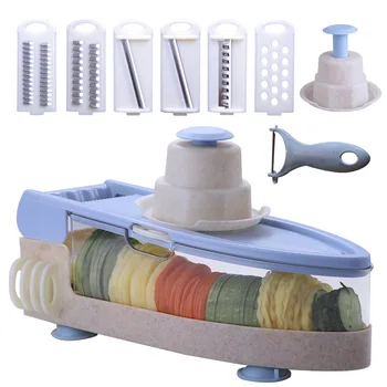 

Mandoline Slicer One-hand Vegetable Grater Multifunctional Cutter With Stainless Steel Blade Potato Peeler Carrot Grater