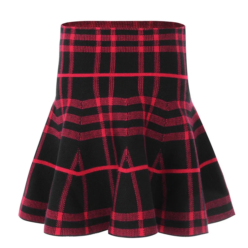 FEESHOW/эластичная трикотажная расклешенная мини-юбка с высокой талией для девочек; повседневная одежда; размеры для детей 2-12 лет