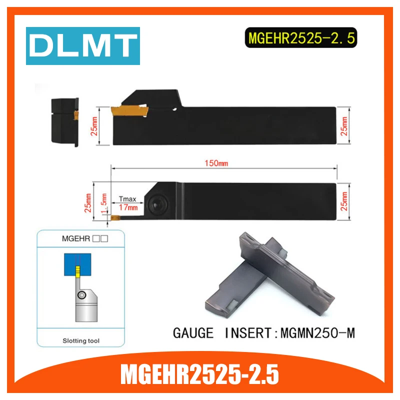 MGEHR2525-2.5 Extermal прощание и канавок расточные инструменты держатель для MGMN250 вставить правой рукоятки MGMN 250