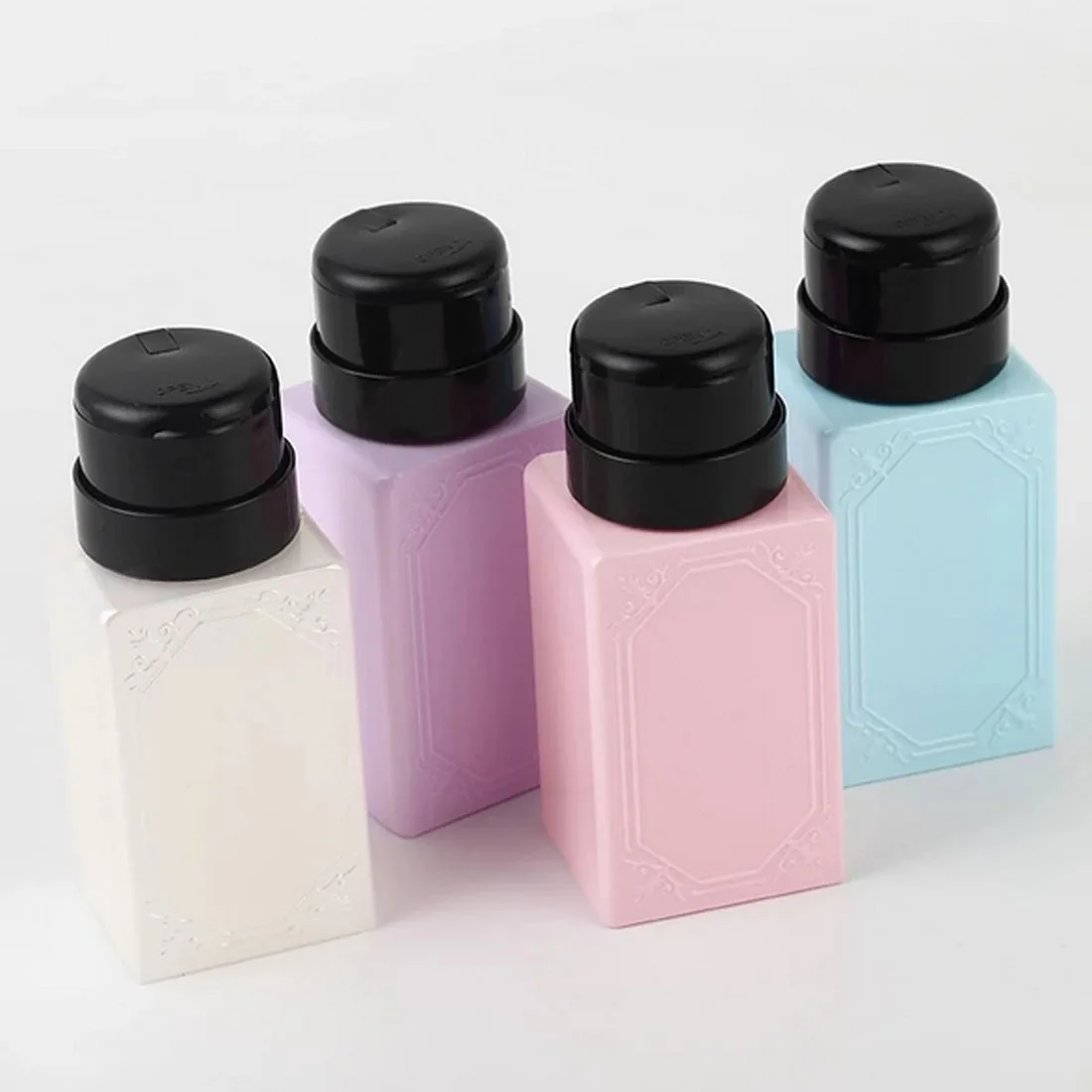 

1PC 220ML UV Gel Nail Polish Acetone Remover Dispenser Pump Bottle Portable Press Liquid Alcohol Empty Refillable Bottle