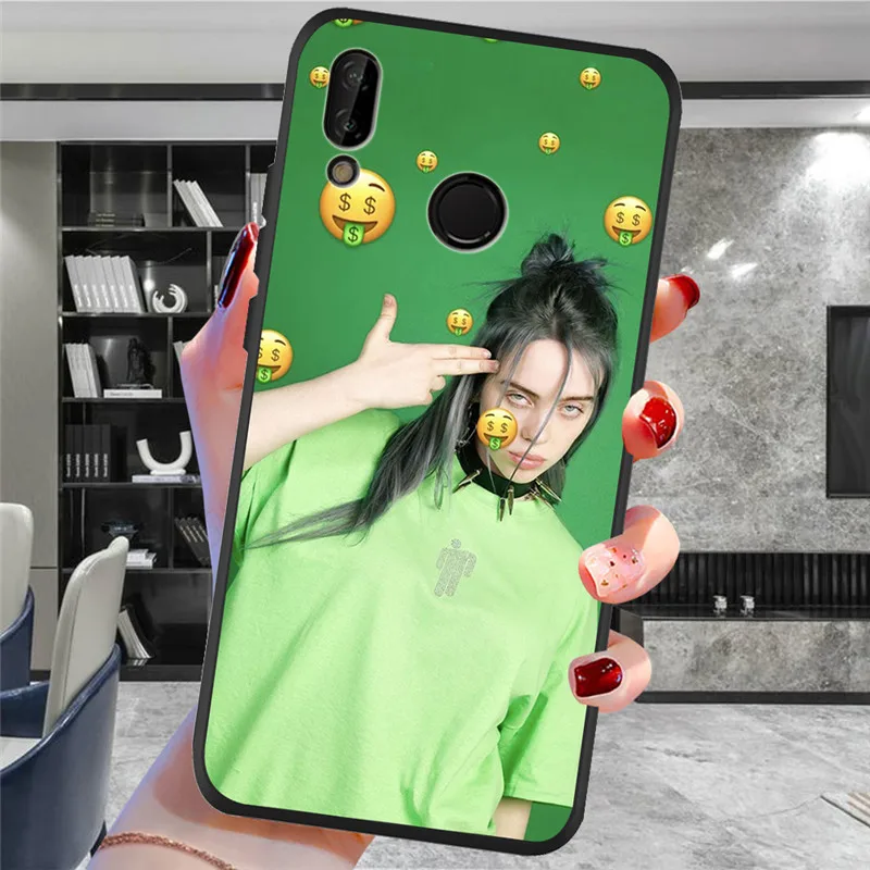 Billie eilish для huawei P8 P10 P20 P30 Коврики 10 20 Honor 8 8X 8C 9 V20 20i 10 Lite Plus Pro Чехол Coque Samsung чехол-футляр Капа - Цвет: H1806