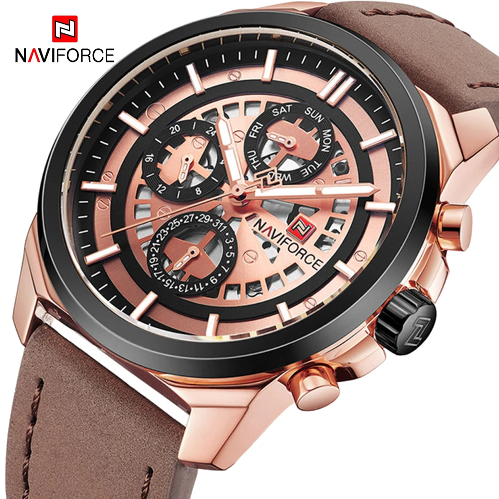 

Fashion Analog Quartz Watch NAVIFORCE Casual Men's Sports Watches 30 Waterproof Man Clock Relogio Masculino Military Wrist Watch