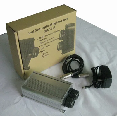 Motor de Fibra Óptica com Controle Entrada de Sinal Duplo Buracos Rgb Dmx Remoto Entrada Ac85-260v Dmx512 2*9 w Led