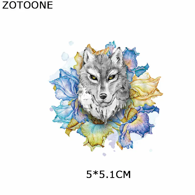 ZOTOONE Цветочные нашивки в форме животных для одежды Сделай Сам Тепловая передача термопечати для футболок Наклейки Аппликации железные наклейки подарки