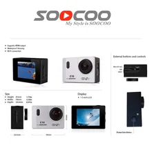 SOOCOO C10 Sports Camera Wifi 1080p@30fps 170 Degree Wide Angle Lens NTK96655 Waterproof DV Action Cam