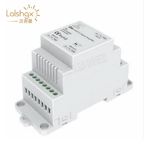 

DIN Rail DMX 512 Signal Amplifier DC5V 12V 24V input DMX Amplifier 1CH input 2CH output For led strip light DMX signal extender