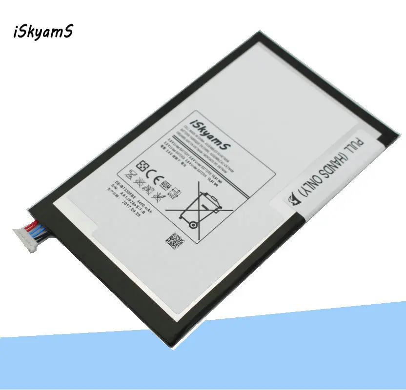 ISkyamS 1x4450 мА/ч EB-BT330FBE запасная батарея для Samsung Galaxy Tab 4 8 0 T330 T331 T331C T335 SM-T330 SM-T331 SM-T335 |