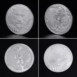 Памятная монета борьба тигра дракона животные коллекция художественные поделки сувенирные подарки коллекционные монеты