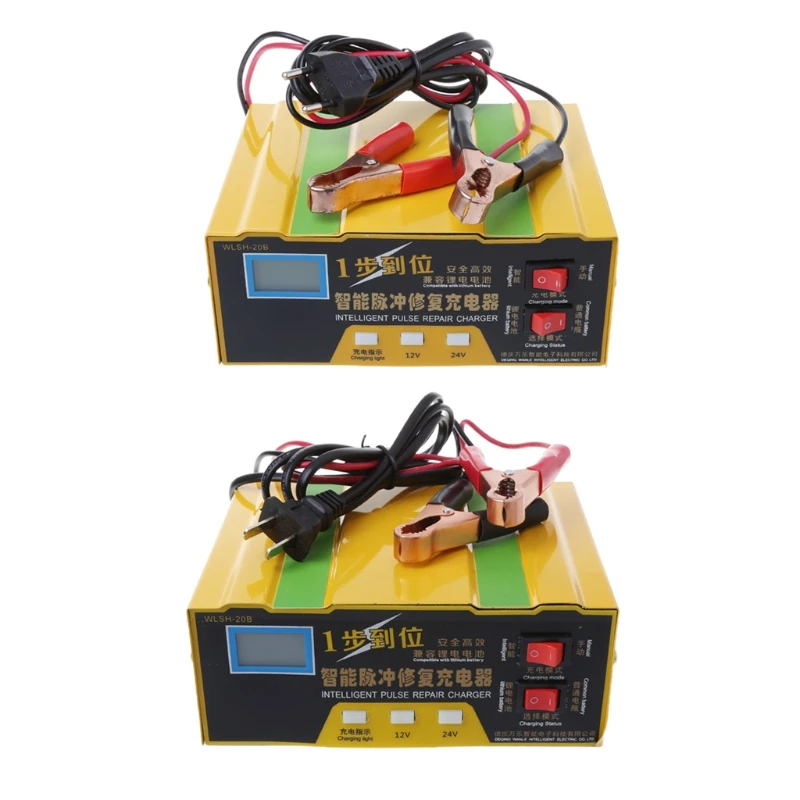 

High Quality 1 Pc DC 12V/24V EU/US Plug Auto Car Motorcycle Battery Charger Intelligent Pulse Repair Truck Storage New
