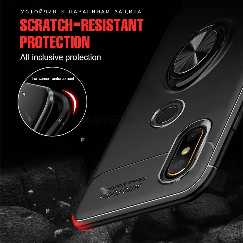 Ксиоми ми 9т про Чехол ALLORUS для Xiaomi Mi 9T чехлы Redmi Note 5 7 8 Pro 6A Case Магнитный силиконовый чехол-кольцо для Xiaomi mi A2 8 Lite 9 SE Pocophone F1 задняя чехол сяоми ноут 7 5 ми 8 а2 лайт чехол