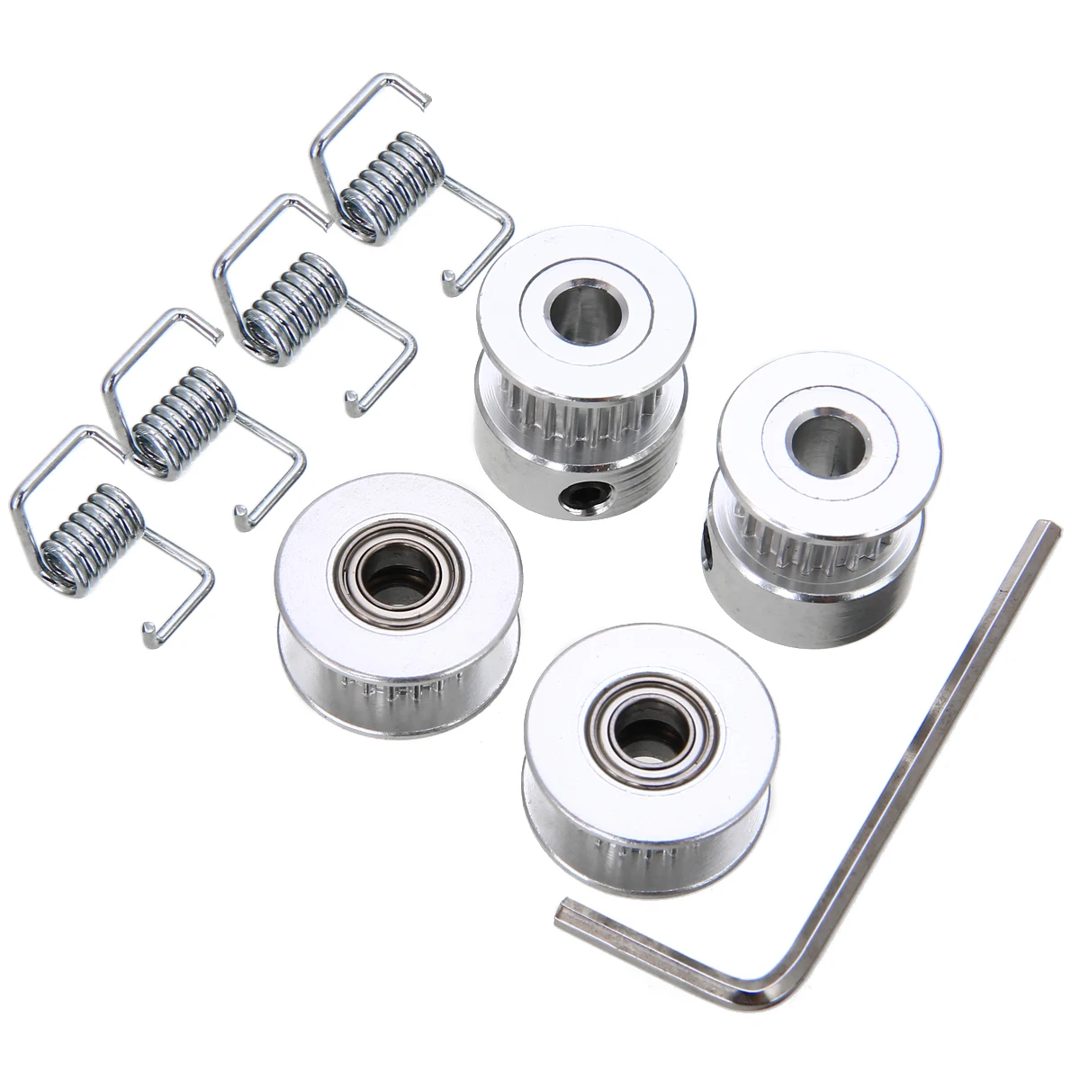 2.5m 20 Teeth GT2 Timing Belt Pulley Bore 5mm + 4pcs Pulley Idler + 4pcs Tensioner with Wrench For 3D Printer