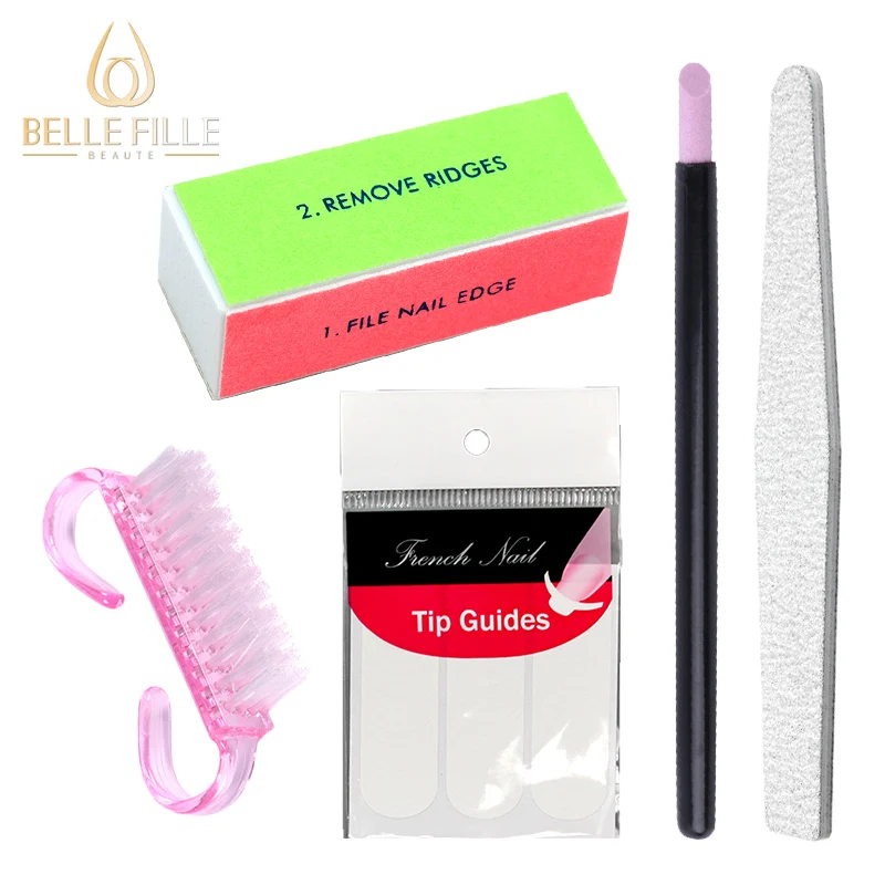 

Belle Fille Nail Files Brush Culticle Buffing Nail Brush Nail Art Tool Sanding File UV Gel Polish Remover Tool Manicure Kit